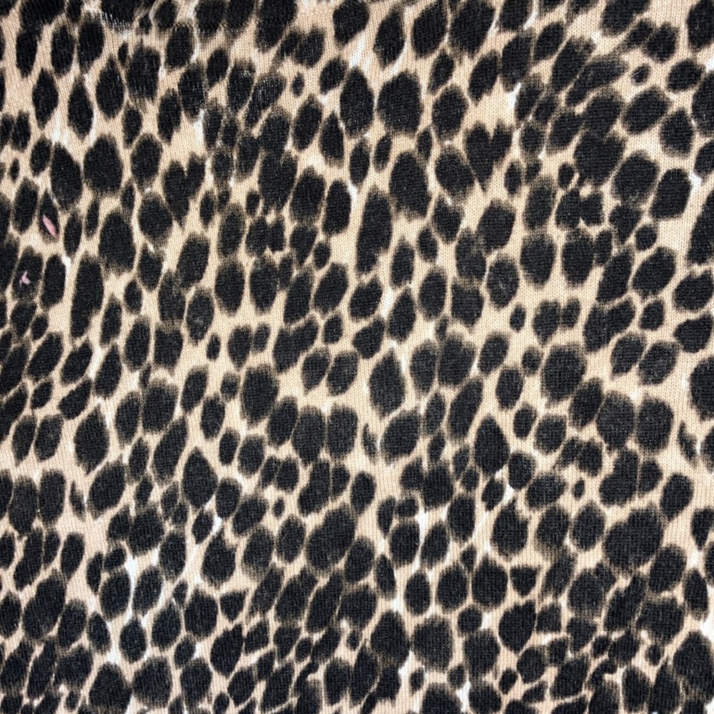 J Crew Cotton Teddie Sweater Leopard Print M - Picture 2 of 4